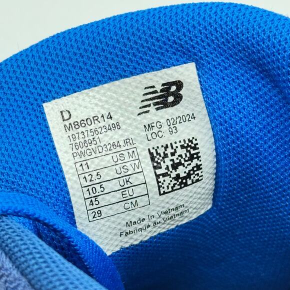 New Balance Fresh Foam 860v14 Blue Oasis Road Running Sneakers Men’s Size 11 - Picture 7 of 8